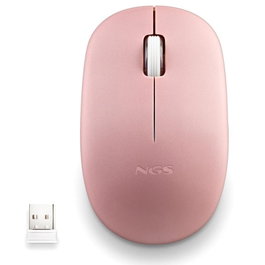 NGS Fog Pro Ratón Óptico Inalámbrico 1000 DPI Rosa